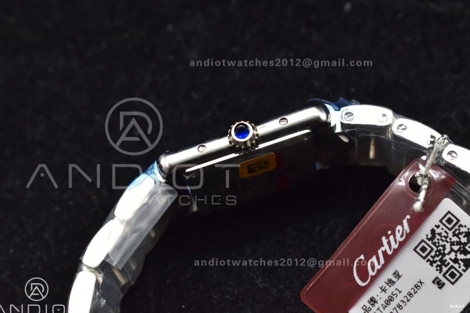 Quartz Diamond Ronda On 1190 With Dial Solo Bracelet K11F 20.3mm Bezel Tank SS SS Soft White 0709